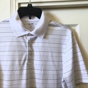 Champion C9 Mens White Stripe Golf Polo